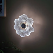 Crystal Gold LED  Flower Glass Style Wall Light