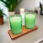 Green Crack Jar Candle set of 2