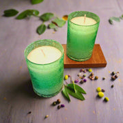Green Crack Jar Candle set of 2