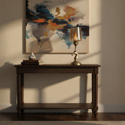 Luxury Tall Horse Head Decorative Candle Holder with Crackle Glass Shade