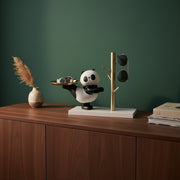 Panda Resin Key Holder with Golden Tray