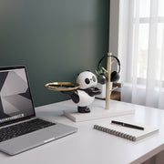 Panda Resin Key Holder with Golden Tray