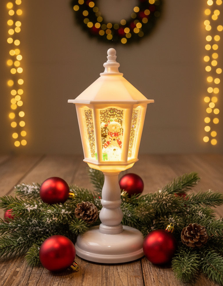 Coral Tree Christmas Lantern Light Santa & Snowman Design | Warm LED G