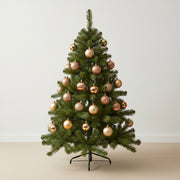Coral Tree Christmas Ball Set – 16 Copper, Gold & White Ornaments