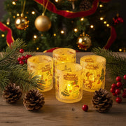 Coral Tree LED Christmas Printed Candle Lights Set of 4/5