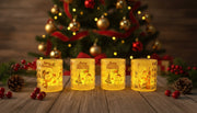 Coral Tree LED Christmas Printed Candle Lights Set of 4/5