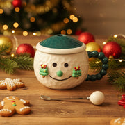 Coral Tree Snowman Ceramic Mug with Lid – Christmas Special