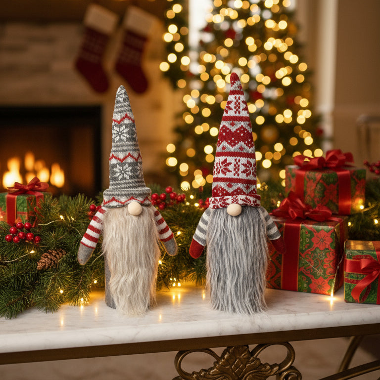 Coral Tree Knitted Christmas Wine Bottle Cover – Nordic Gnome Design