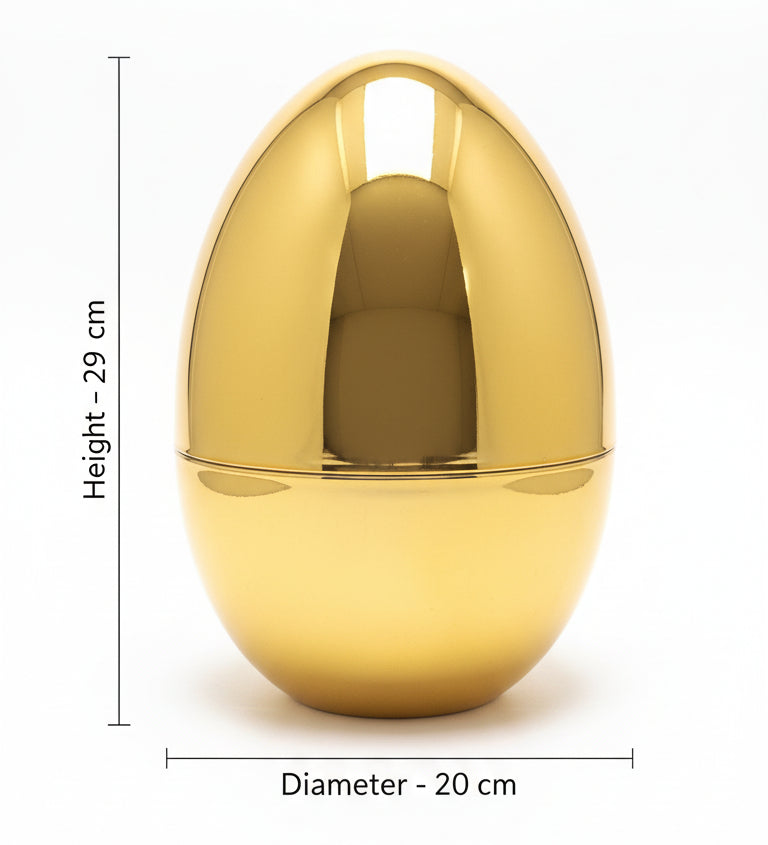 Coral Tree Golden Egg Cutlery Holder – 24-Piece Luxury Gold Flatware Set