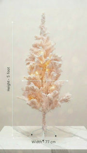 Coral Tree Pink Snowy Christmas Tree with Metal Stand – 150 cm