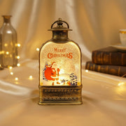 Christmas LED Hanging Snow Lantern – Antique Finish (17 cm)