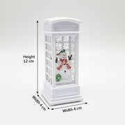 Coral Tree Christmas LED Telephone Booth Lantern – Santa / Snowman / Tree Décor