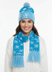 LED Christmas Beanie & Scarf Set – Gingerbread Theme