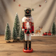 Coral Tree 12inch Royal Guardsman Nutcracker – Wooden Red & Gold Christmas Figurine