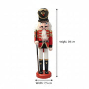Coral Tree 12inch Royal Guardsman Nutcracker – Wooden Red & Gold Christmas Figurine