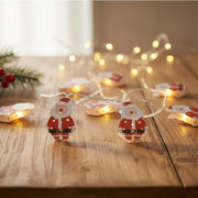 Coral Tree Santa LED String Lights – 10 Warm Fairy Lights, 155 cm Christmas Decoration for Home