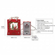 Coral Tree Santa Christmas Gift-Bag LED Light with Music | Festive Table Decor | Battery Operated