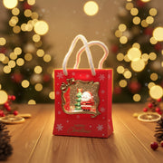 Coral Tree Santa Christmas Gift-Bag LED Light with Music | Festive Table Decor | Battery Operated