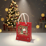 Coral Tree Santa Christmas Gift-Bag LED Light with Music | Festive Table Decor | Battery Operated