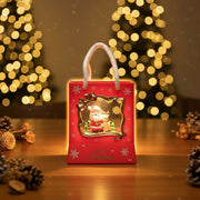 Coral Tree Santa Christmas Gift-Bag LED Light with Music | Festive Table Decor | Battery Operated