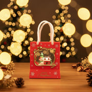 Coral Tree Santa Christmas Gift-Bag LED Light with Music | Festive Table Decor | Battery Operated