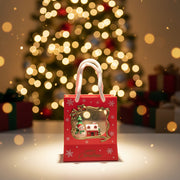 Coral Tree Santa Christmas Gift-Bag LED Light with Music | Festive Table Decor | Battery Operated