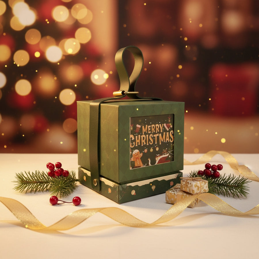 Coral Tree Christmas Gift Box for Kids – 11×10×10 cm