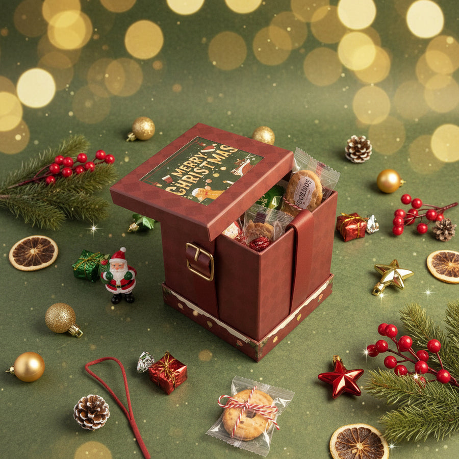 Coral Tree Christmas Gift Box for Kids – 11×10×10 cm