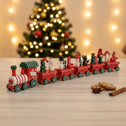 Premium Wooden Christmas Decorative Train — 5-Box Festive Ornament Set