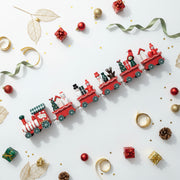 Premium Wooden Christmas Decorative Train — 5-Box Festive Ornament Set