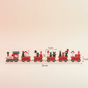 Premium Wooden Christmas Decorative Train — 5-Box Festive Ornament Set