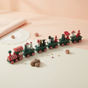 Premium Wooden Christmas Decorative Train — 5-Box Festive Ornament Set