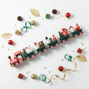 Premium Wooden Christmas Decorative Train — 5-Box Festive Ornament Set
