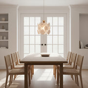 Luxury Floral Glass Pendant Light – Gold Finish Hanging Ceiling Lamp