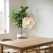 Luxury Floral Glass Pendant Light – Gold Finish Hanging Ceiling Lamp