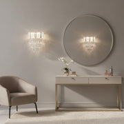 Luxury Crystal Wall Sconce with Built-in LED | Decorative Glass Drop Wall Light