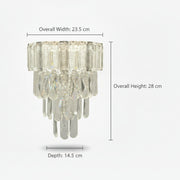 Luxury Crystal Wall Sconce with Built-in LED | Decorative Glass Drop Wall Light