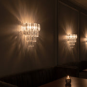 Luxury Crystal Wall Sconce with Built-in LED | Decorative Glass Drop Wall Light