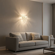 Luxury Crystal Wall Sconce with Built-in LED | Decorative Glass Drop Wall Light