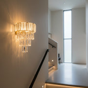 Luxury Crystal Wall Sconce with Built-in LED | Decorative Glass Drop Wall Light