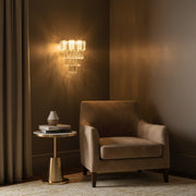 Luxury Crystal Wall Sconce with Built-in LED | Decorative Glass Drop Wall Light