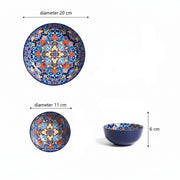 Hand-Painted Ceramic Plate & Bowl Set