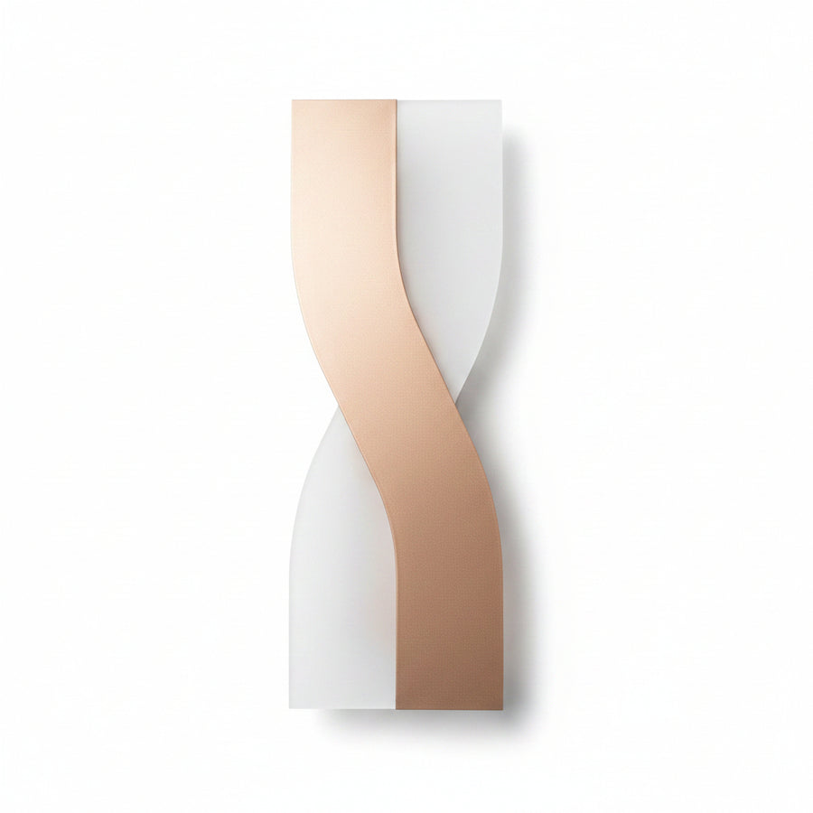 Modern LED Twisted Wall Light Rose Gold | Decorative Indoor Wall Lamp