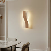 Modern LED Twisted Wall Light Rose Gold | Decorative Indoor Wall Lamp