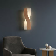 Modern LED Twisted Wall Light Rose Gold | Decorative Indoor Wall Lamp
