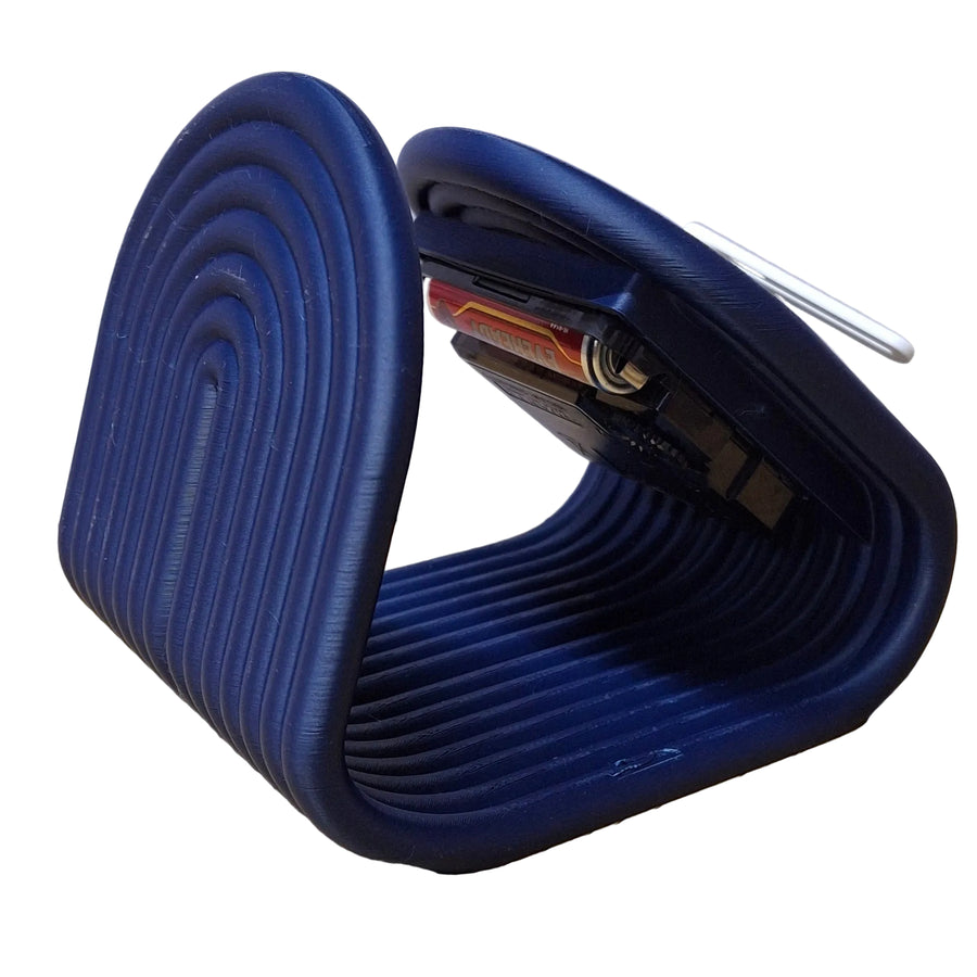Coral Tree Modern Loop Table Clock | Blue Ribbed Desk Clock | Decorative Clock