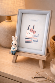 6 inch wooden Photo Frame with Cute Rabbit