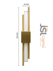 Modern Luxury LED Wall Light for Living Room, Bedroom, Hallway – Vertical Gold Metal Design