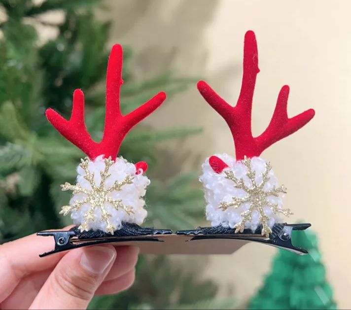 Cute Antler Christmas hairclip(1pair)