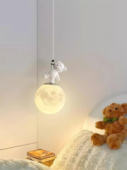 Pendant Kids Room Light with Glowing Light Cartoon Wall Light,